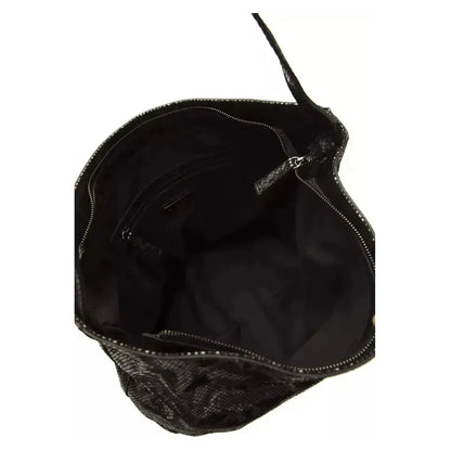 Pompei Donatella Gray Leather Women Shoulder Bag