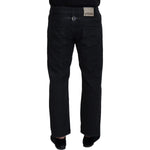 John Galliano Black Cotton Back Buckle Casual Denim Jeans