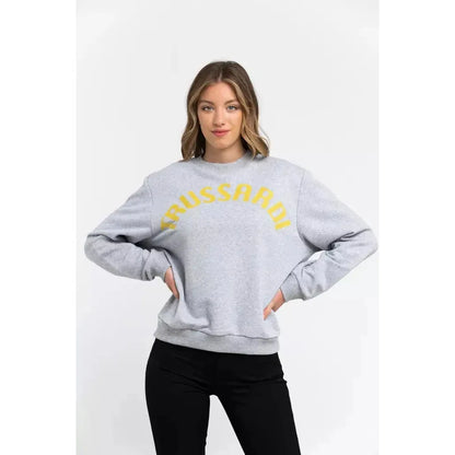 Trussardi Gray Cotton Women Sweatshirt