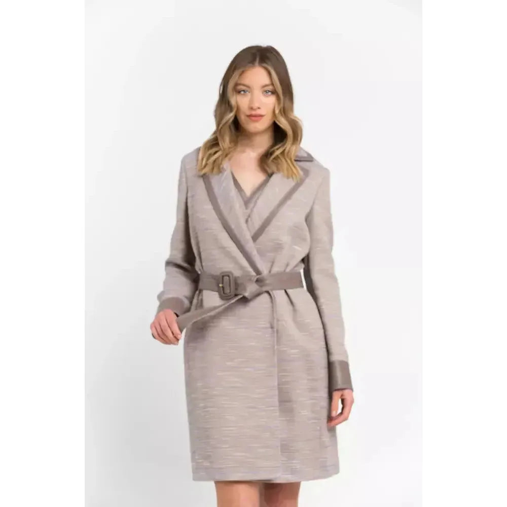 Trussardi Beige Cotton Women Coat