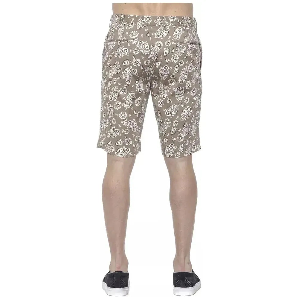 PT Torino Beige Cotton Men Short Shorts