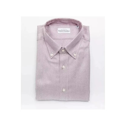 Robert Friedman Red Cotton Men Shirt