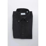 Robert Friedman Black Cotton Men's Shirt