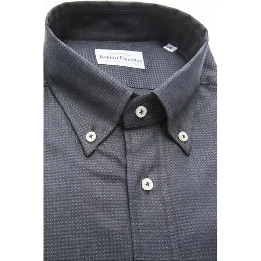 Robert Friedman Green Cotton Men Shirt RO-20457-M