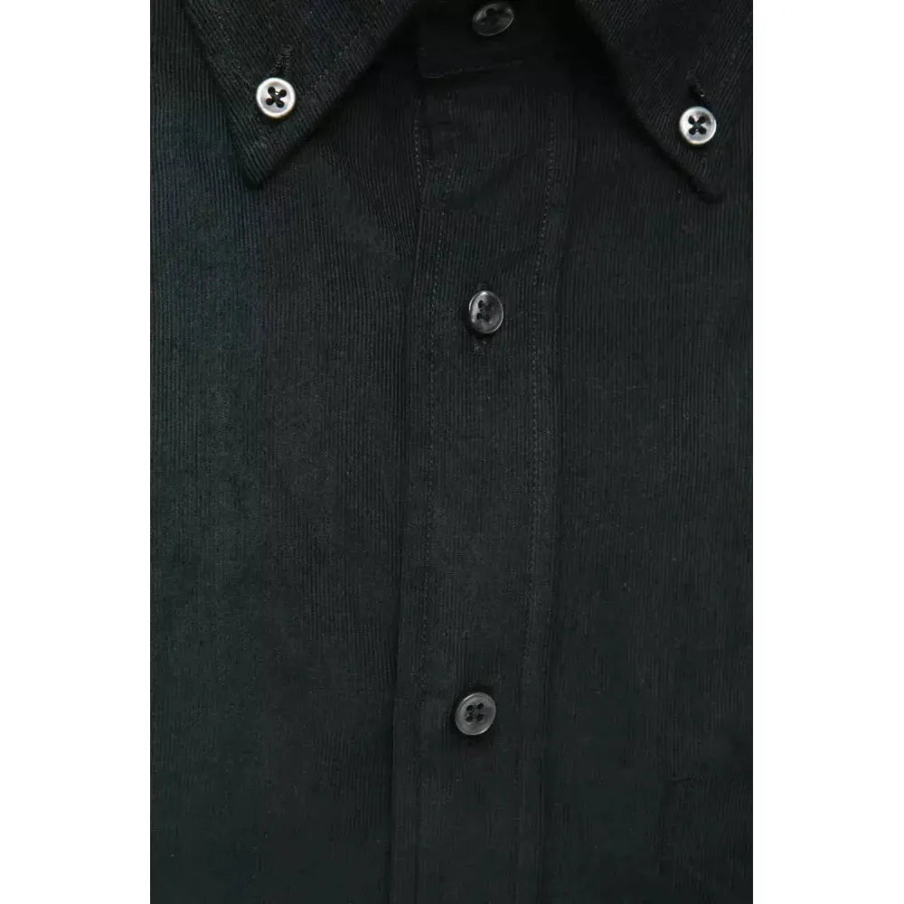 Robert Friedman Black Cotton Men's Shirt