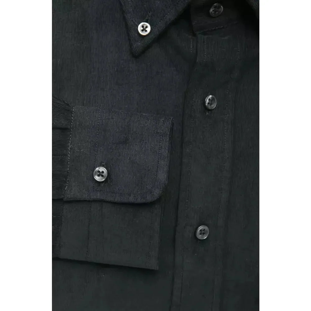 Robert Friedman Black Cotton Men's Shirt
