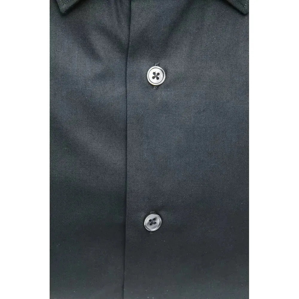 Robert Friedman Black Cotton Men Shirt