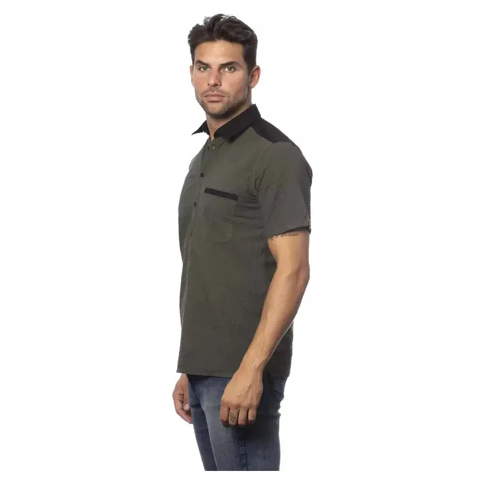 Verri Army Cotton Men Shirt 1728,67345744032,Army,Clothing,M,Men,Men - Clothing,New with tags,Shirts - Clothing,Shirts - Men - Clothing,Shortsleeve - Shirts - Clothing,Verri