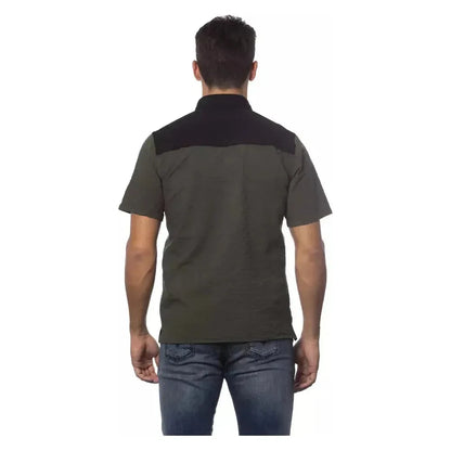 Verri Army Cotton Men Shirt 1728,67345744032,Army,Clothing,M,Men,Men - Clothing,New with tags,Shirts - Clothing,Shirts - Men - Clothing,Shortsleeve - Shirts - Clothing,Verri