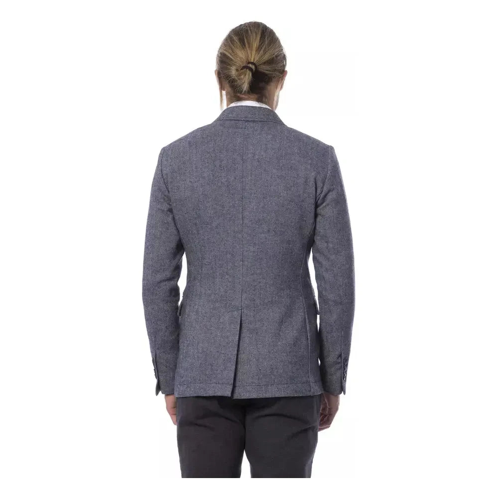 Verri Elegant Blue Single Breasted Blazer