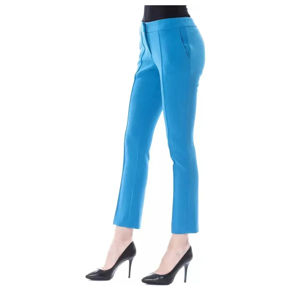 BYBLOS Light Blue Polyester Women Skinny Pant