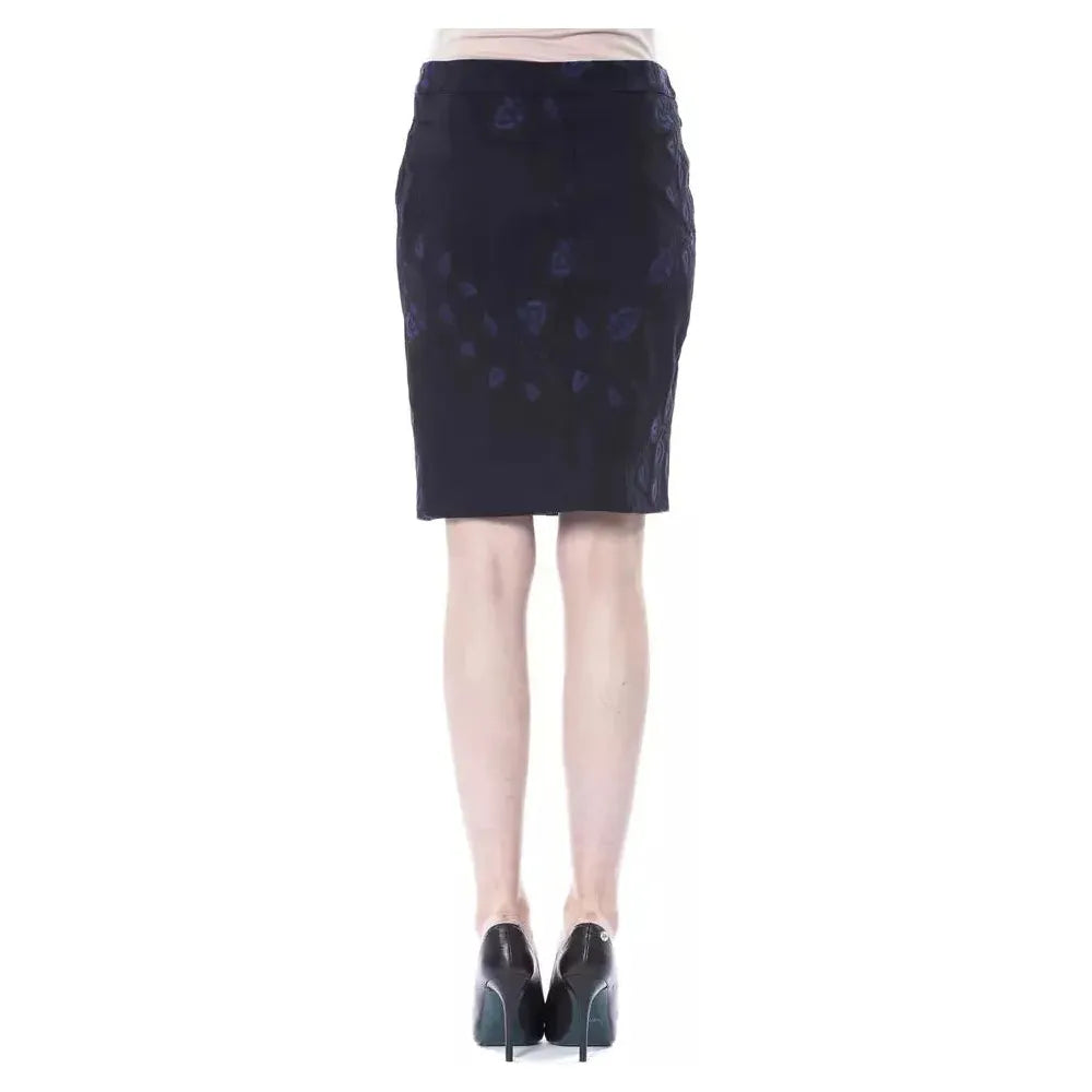 BYBLOS Blue Cotton Women Skirt WOMAN SKIRTS