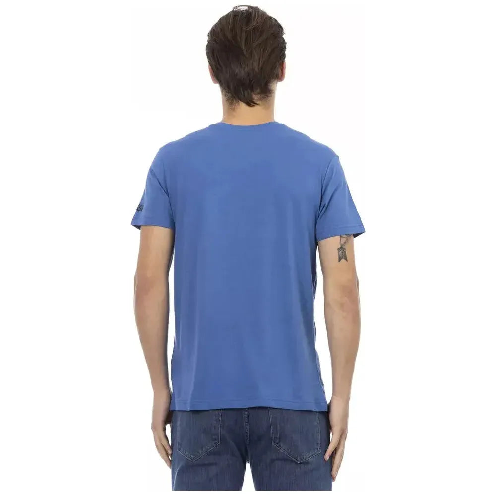 Trussardi Action Blue Cotton Men T-Shirt