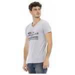 Trussardi Action Gray Cotton Men T-Shirt