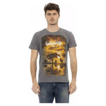 Trussardi Action Gray Cotton Men T-Shirt