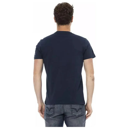 Trussardi Action Blue Cotton Men T-Shirt