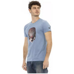 Trussardi Action Light Blue Cotton Men T-Shirt