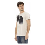 Trussardi Action Beige Cotton Men T-Shirt