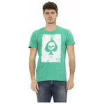 Trussardi Action Green Cotton Men T-Shirt