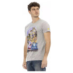 Trussardi Action Gray Cotton Men T-Shirt