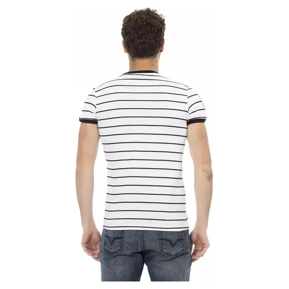 Trussardi Action White Cotton Men T-Shirt