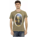 Trussardi Action Green Cotton Men T-Shirt