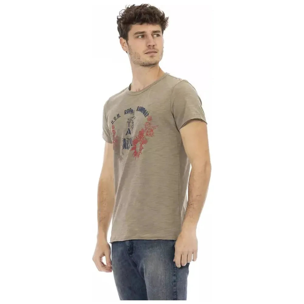 Trussardi Action Green Cotton Men T-Shirt