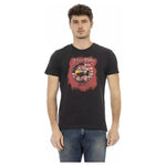 Trussardi Action Black Cotton Men T-Shirt TR-22763-XXL