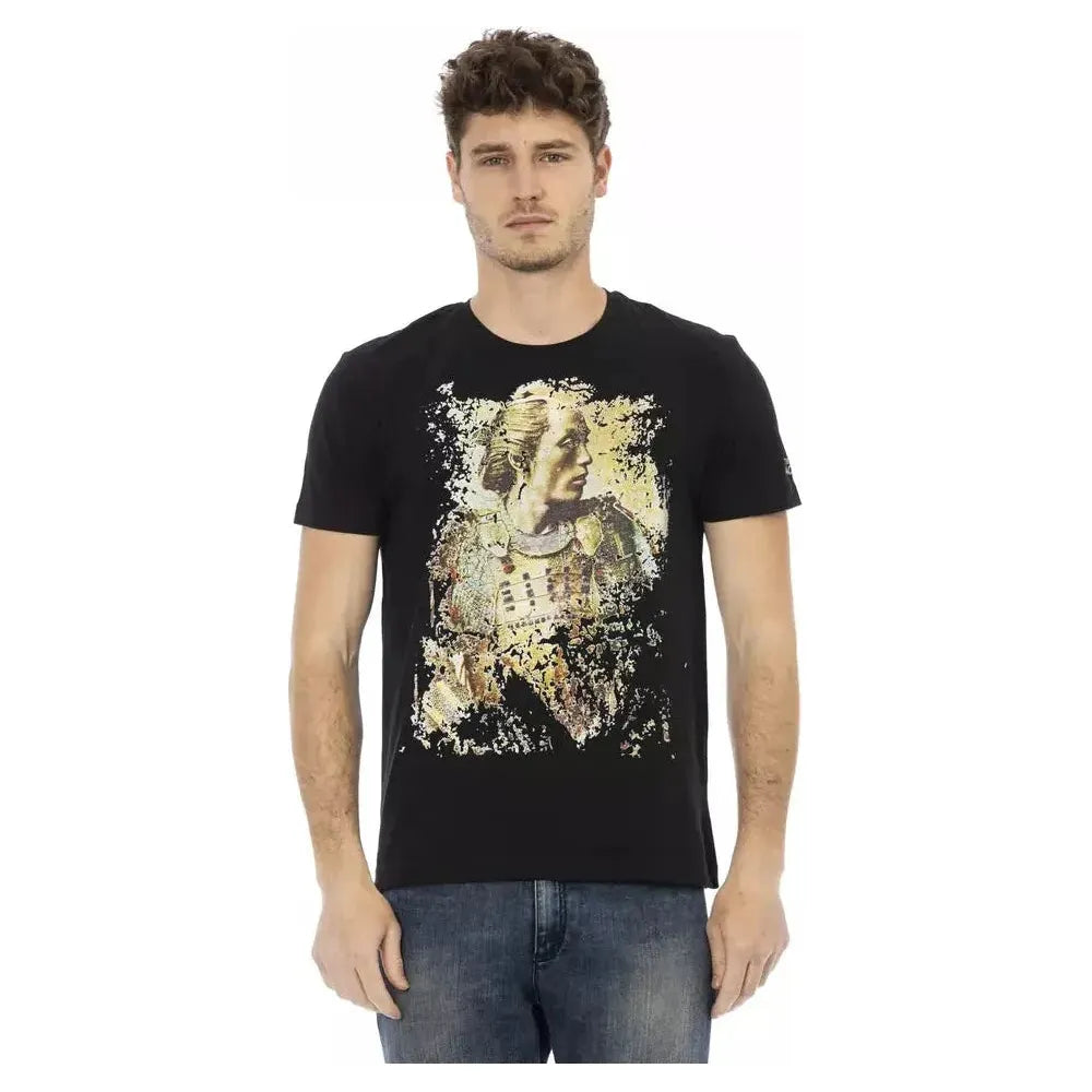 Trussardi Action Black Cotton Men T-Shirt