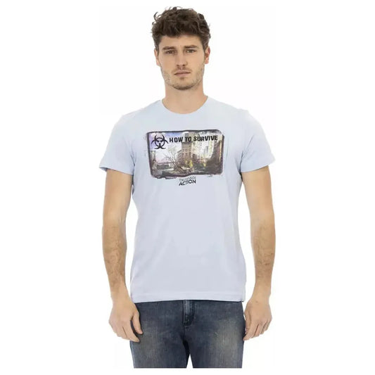 Trussardi Action Light Blue Cotton Men's T-Shirt