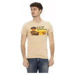 Trussardi Action Beige Cotton Men T-Shirt