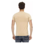 Trussardi Action Beige Cotton Men T-Shirt