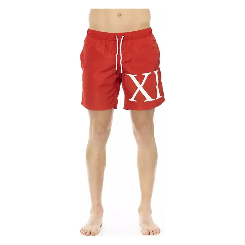Bikkembergs Red Polyester Men Swim Short