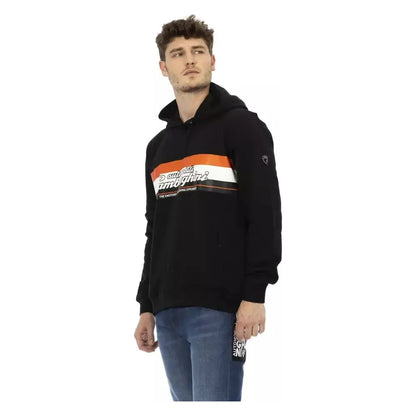 Automobili Lamborghini Black Cotton Men's Hooded Sweater