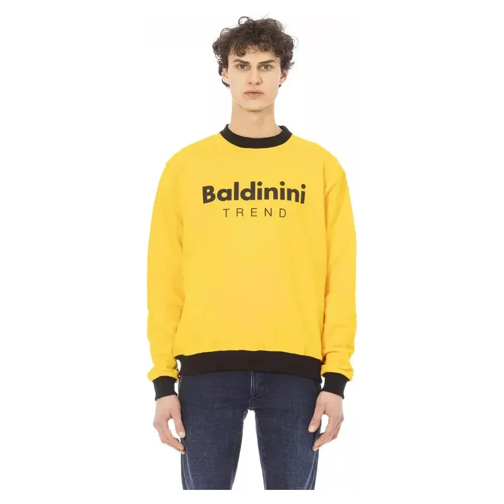 Baldinini Trend Yellow Cotton Men Sweater BA-22496-S