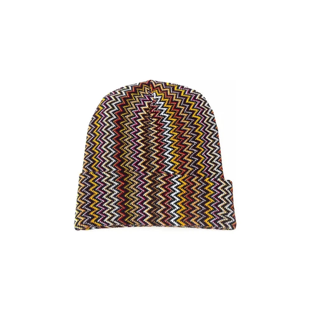 Missoni Multicolor Wool Men Hat 1728,67345744032,Accessories,Beanie - Hats - Accessories,Hats & Caps - Men - Accessories,Hats - Accessories,Men,Men - Accessories,Missoni,Multicolor,New with tags,UNI