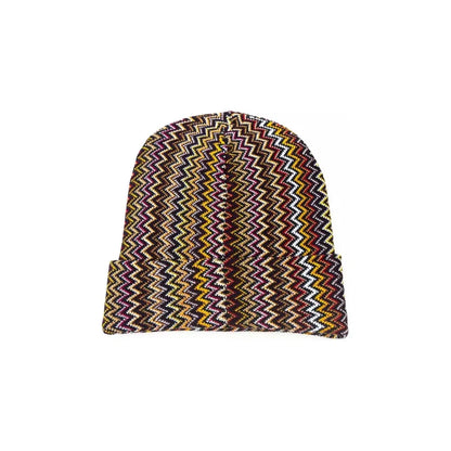 Missoni Multicolor Wool Men Hat 1728,67345744032,Accessories,Beanie - Hats - Accessories,Hats & Caps - Men - Accessories,Hats - Accessories,Men,Men - Accessories,Missoni,Multicolor,New with tags,UNI