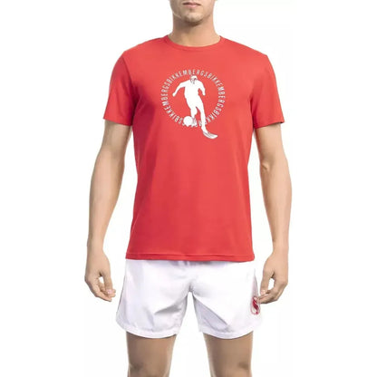 Bikkembergs Red Cotton Men T-Shirt