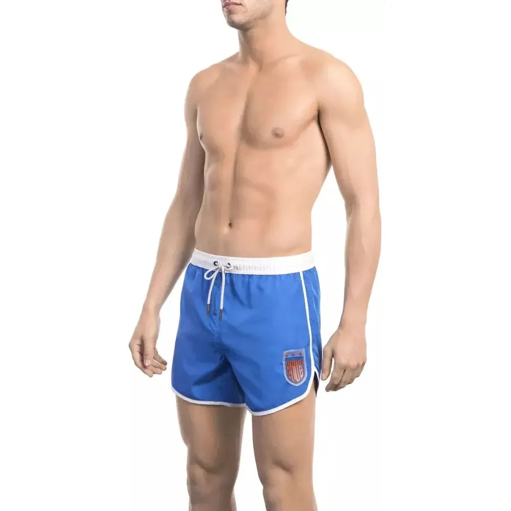 Bikkembergs Blue Polyester Men Swim Short