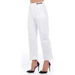 Frankie Morello White Cotton Women Cropped Trouser FR-21690-IT40|S