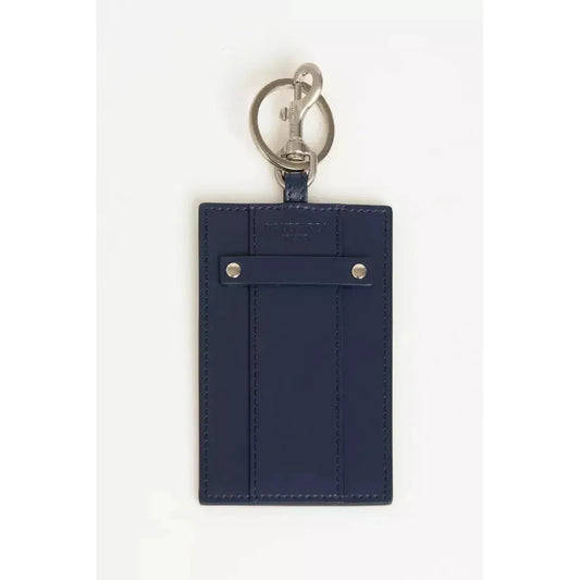 Trussardi Blue Leather Men's Badge Holder