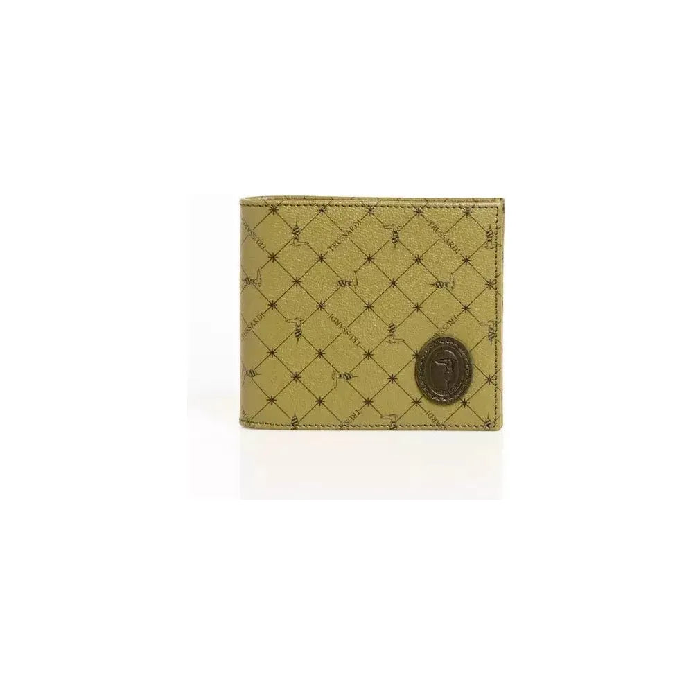 Trussardi Green Leather Men Wallet