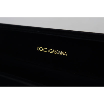 Dolce & Gabbana Black Velvet Logo Plaque Storage Bracelet Jewelry Box FASHION ACCESSORIES