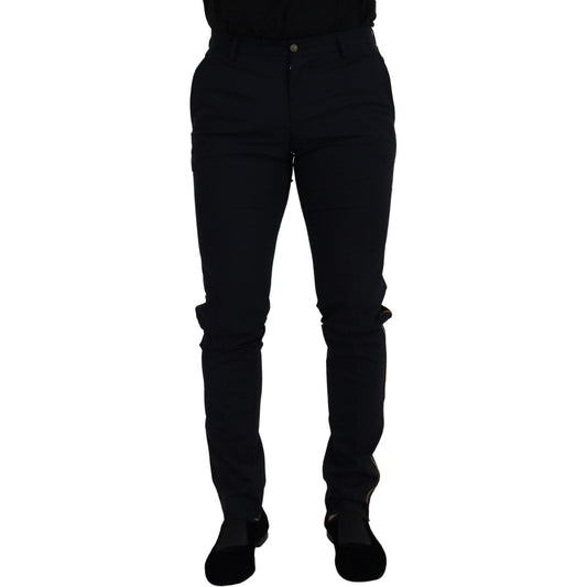 Dolce & Gabbana Black Wool Slim Formal Pants PAN73290 - 46