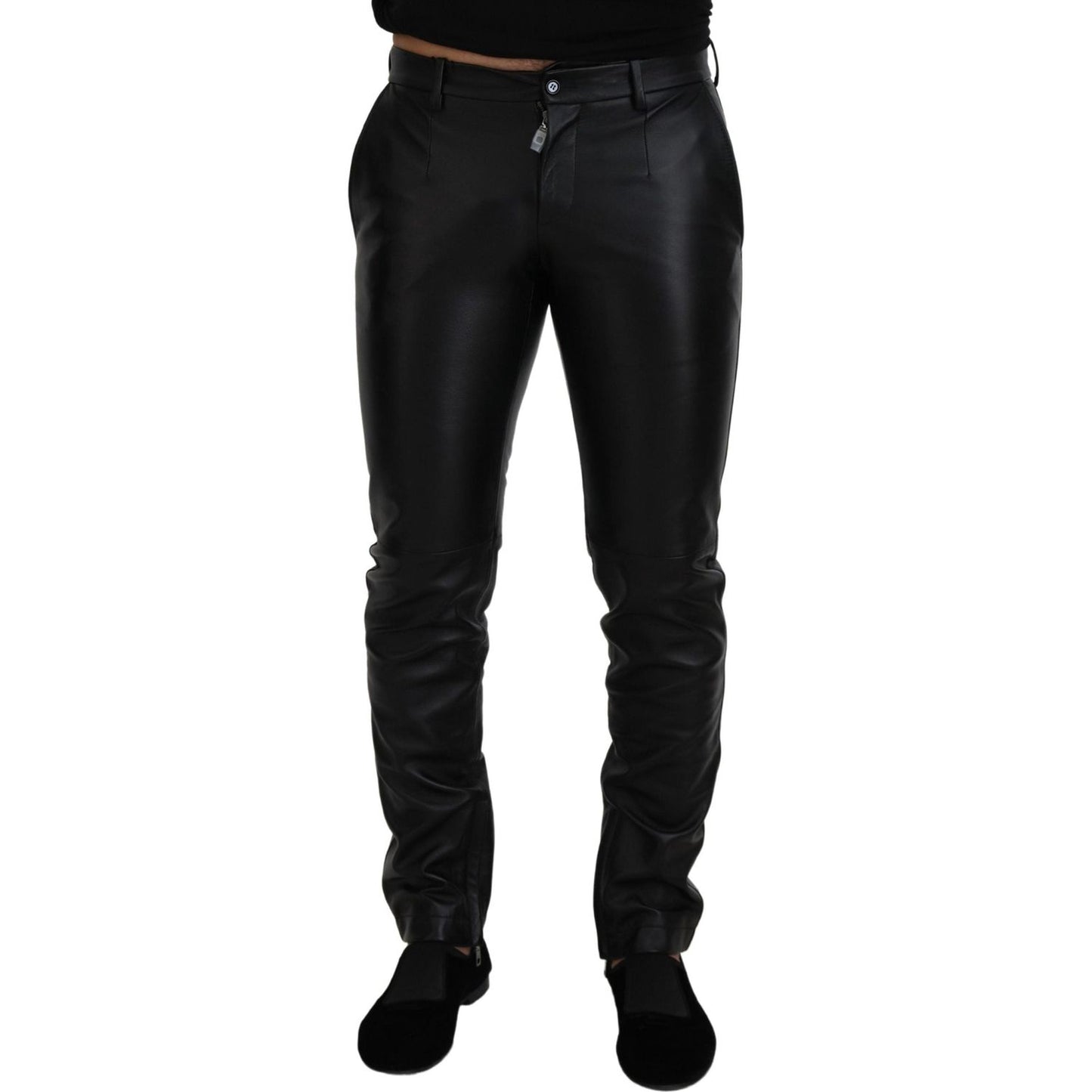 Dolce & Gabbana Black Shiny Stretch Skinny Pants
