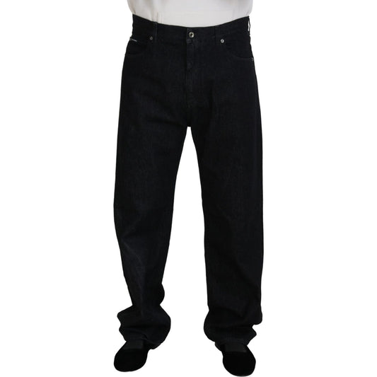 Dolce & Gabbana Black Washed Cotton Men Casual Denim Jeans