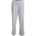 John Galliano Elegant Wide Leg Cotton Pants John Galliano Gray