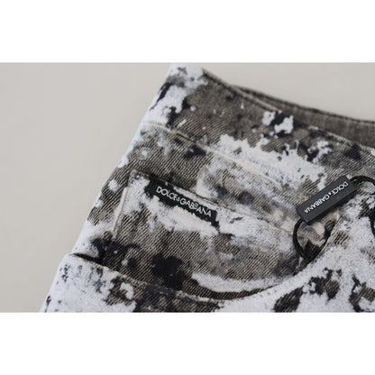 Dolce & Gabbana Multicolor Cotton Tie Dye Skinny Denim Jeans
