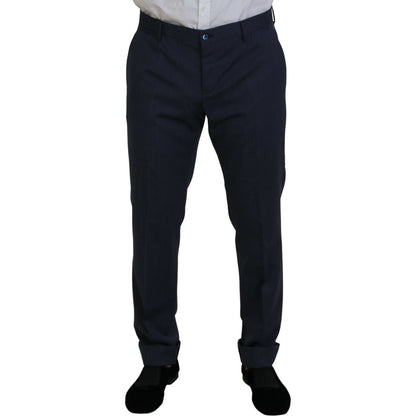 Dolce & Gabbana Blue Wool MARTINI 2 Piece Slim Fit Suit
