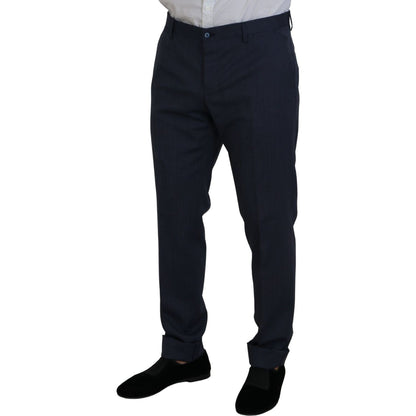 Dolce & Gabbana Blue Wool MARTINI 2 Piece Slim Fit Suit